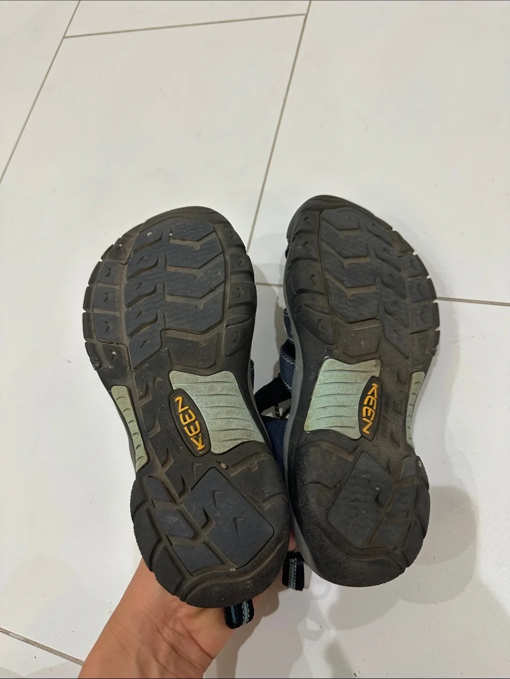 Keen Navy and Yellow Outdoor Closed-Toe Sandals men’s 8